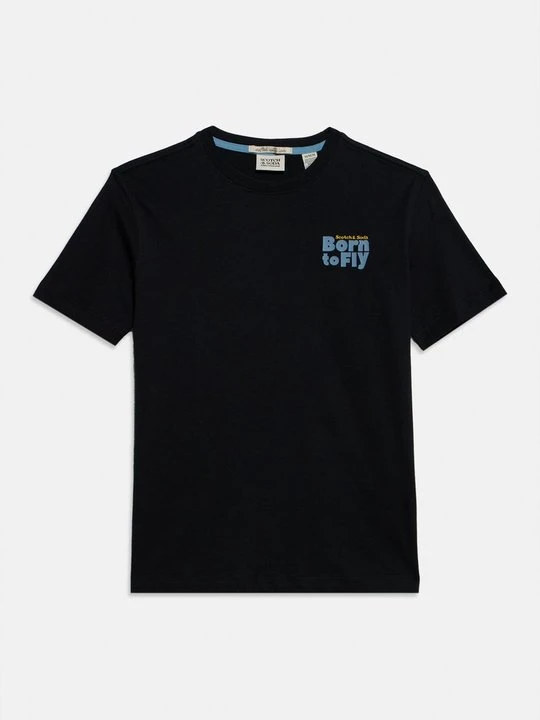 Zdjęcie produktu T-shirt z nadrukiem Scotch & Soda antracytowy