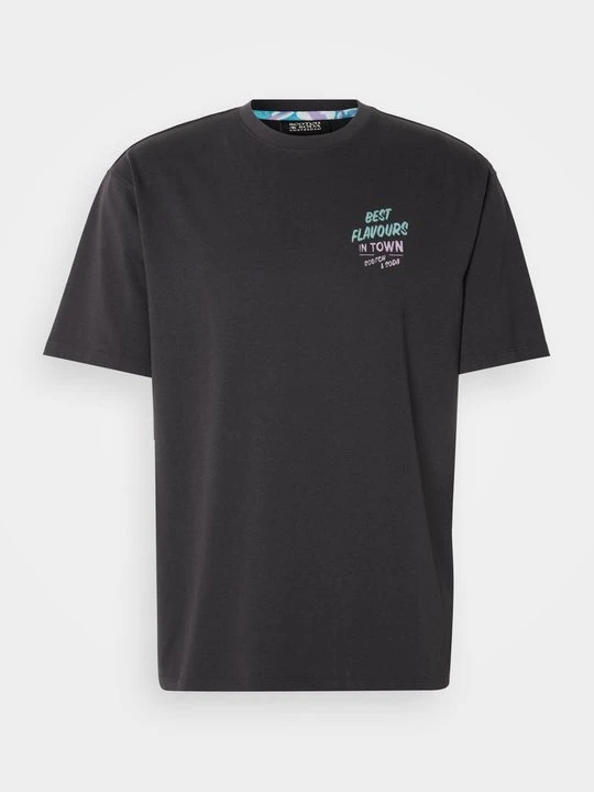 Zdjęcie produktu T-shirt z nadrukiem Scotch & Soda czarny