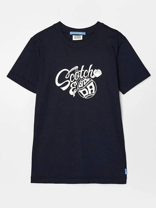Zdjęcie produktu T-shirt z nadrukiem Scotch & Soda czarny
