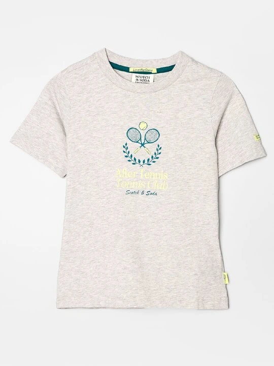 Zdjęcie produktu T-shirt z nadrukiem Scotch & Soda jasnoszary
