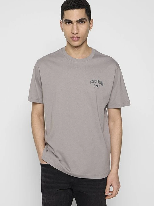 Zdjęcie produktu T-shirt z nadrukiem Scotch & Soda szary