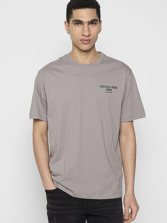 Zdjęcie produktu T-shirt z nadrukiem Scotch & Soda szary