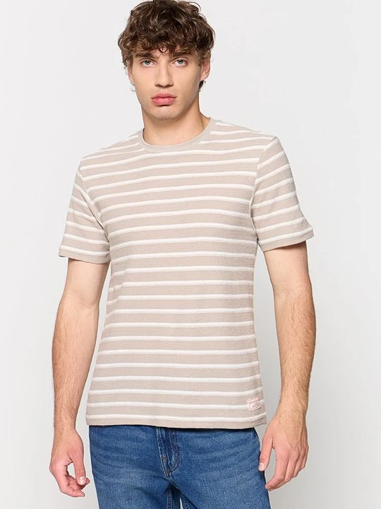 Zdjęcie produktu T-shirt z nadrukiem Scotch & Soda jasnoszary