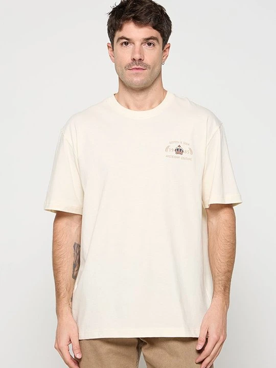 Zdjęcie produktu T-shirt z nadrukiem Scotch & Soda biały