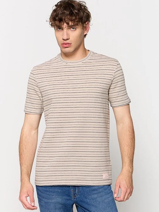 Zdjęcie produktu T-shirt z nadrukiem Scotch & Soda beżowy