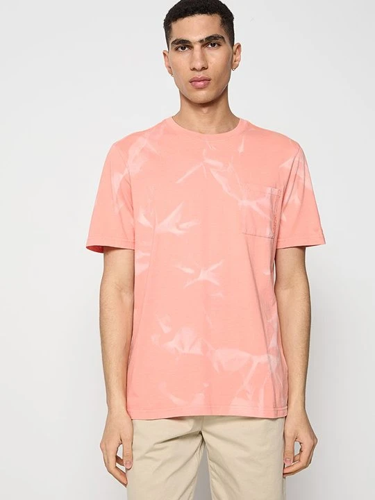 Zdjęcie produktu T-shirt z nadrukiem Scotch & Soda koralowy