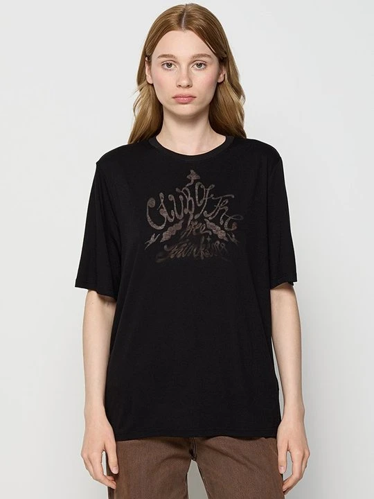 Zdjęcie produktu T-shirt z nadrukiem Scotch & Soda czarny