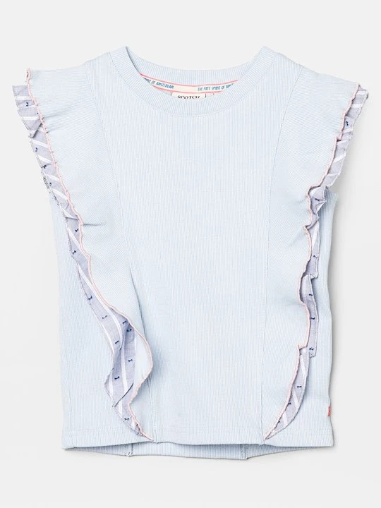 Zdjęcie produktu T-shirt z nadrukiem Scotch & Soda jasnoniebieski