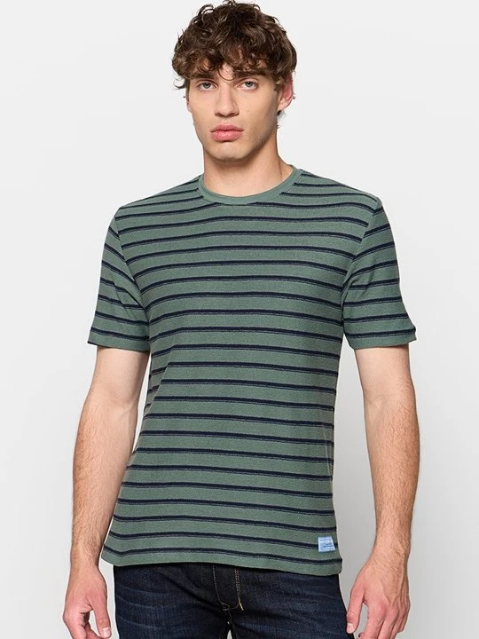 Zdjęcie produktu T-shirt z nadrukiem Scotch & Soda ciemnozielony