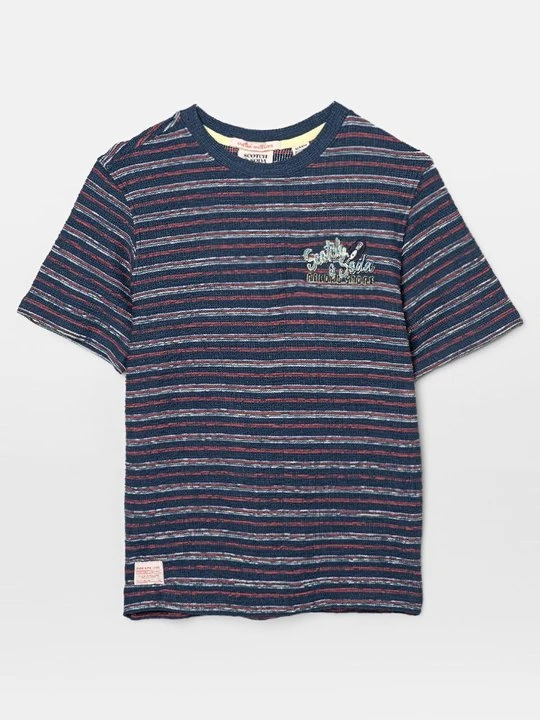 Zdjęcie produktu T-shirt z nadrukiem Scotch & Soda granatowy