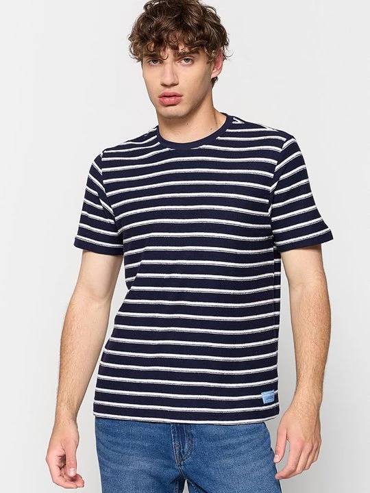Zdjęcie produktu T-shirt z nadrukiem Scotch & Soda granatowy