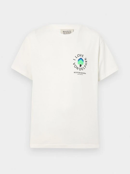 Zdjęcie produktu T-shirt z nadrukiem Scotch & Soda biały