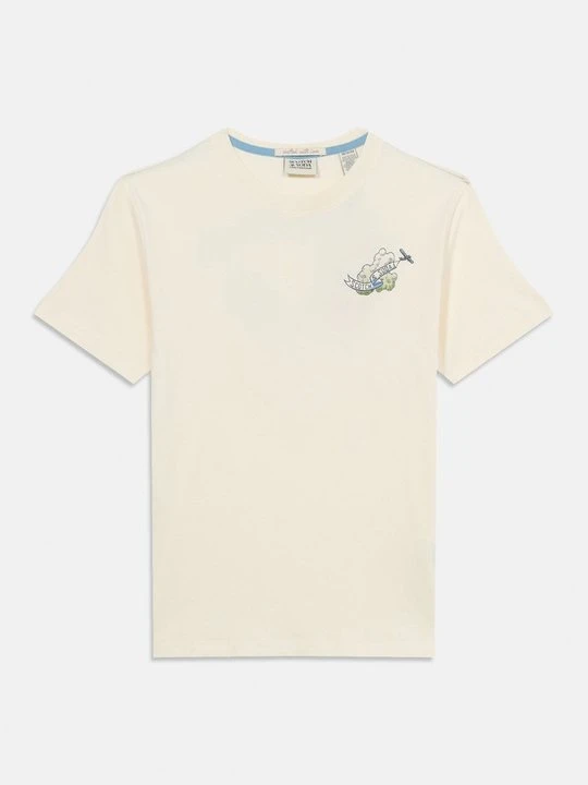 Zdjęcie produktu T-shirt z nadrukiem Scotch & Soda biały