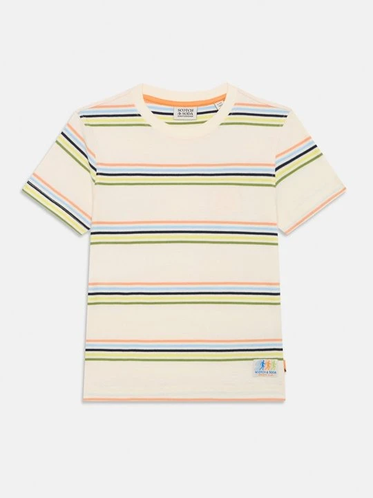 Zdjęcie produktu T-shirt z nadrukiem Scotch & Soda piaskowy