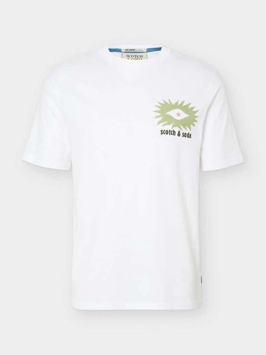 Zdjęcie produktu T-shirt z nadrukiem Scotch & Soda biały