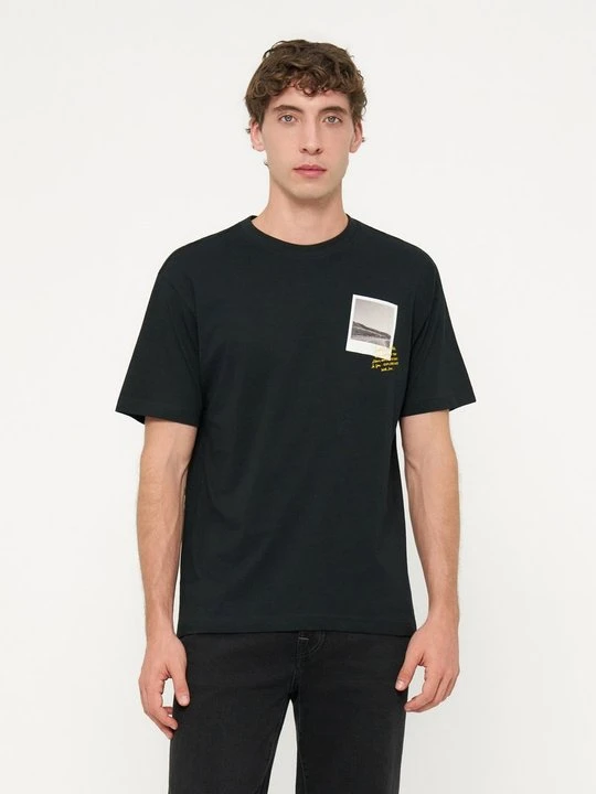 Zdjęcie produktu T-shirt z nadrukiem Scotch & Soda czarny