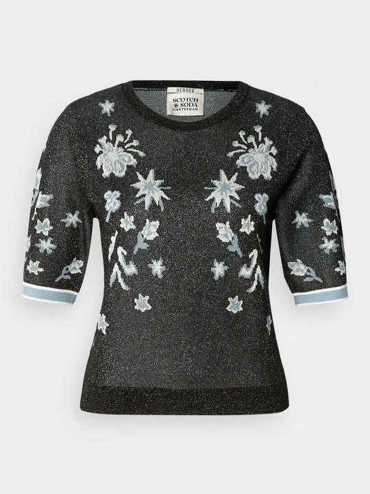 Zdjęcie produktu T-shirt z nadrukiem Scotch & Soda czarny