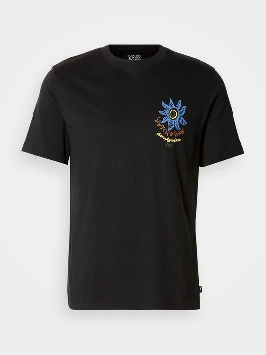 Zdjęcie produktu T-shirt z nadrukiem Scotch & Soda czarny