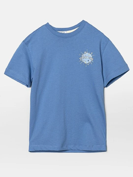 Zdjęcie produktu T-shirt z nadrukiem Scotch & Soda jasnoniebieski