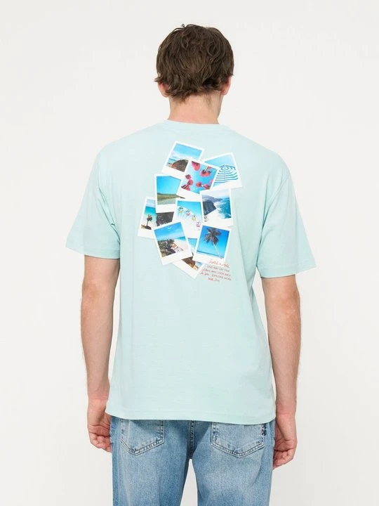 Zdjęcie produktu T-shirt z nadrukiem Scotch & Soda miętowy