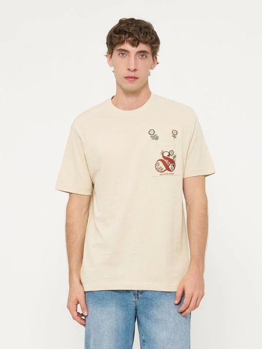 Zdjęcie produktu T-shirt z nadrukiem Scotch & Soda szary