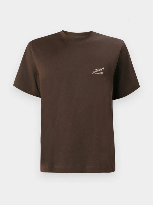 Zdjęcie produktu T-shirt z nadrukiem Selected brązowy