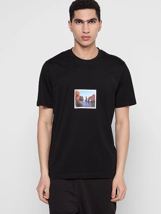 Zdjęcie produktu T-shirt z nadrukiem Selected czarny