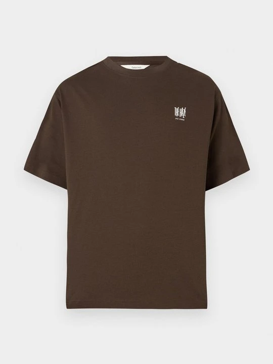 Zdjęcie produktu T-shirt z nadrukiem Selected brązowy