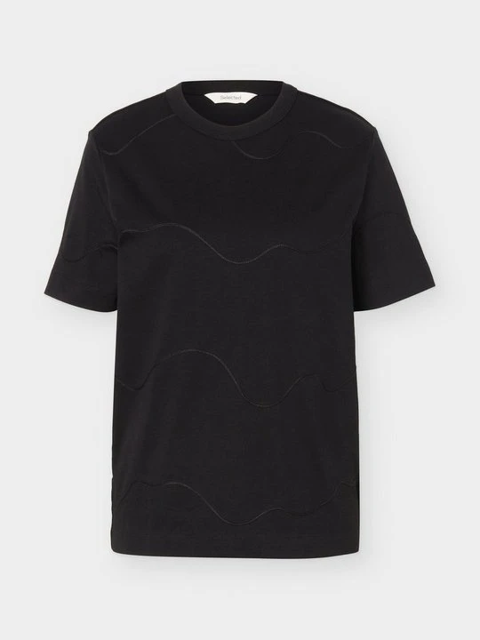 Zdjęcie produktu T-shirt z nadrukiem Selected czarny