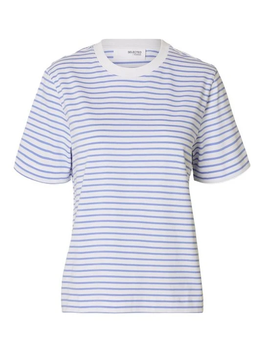 Zdjęcie produktu T-shirt z nadrukiem Selected jasnoniebieski