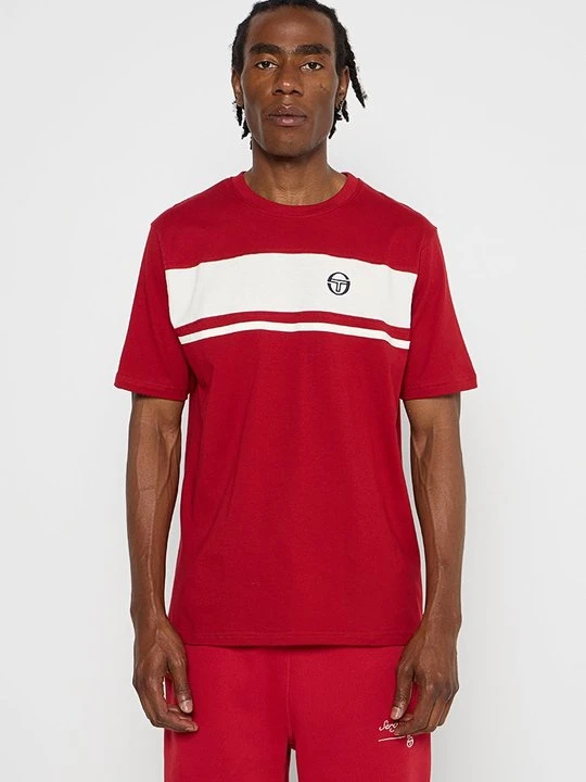Zdjęcie produktu T-shirt z nadrukiem Sergio Tacchini czerwony