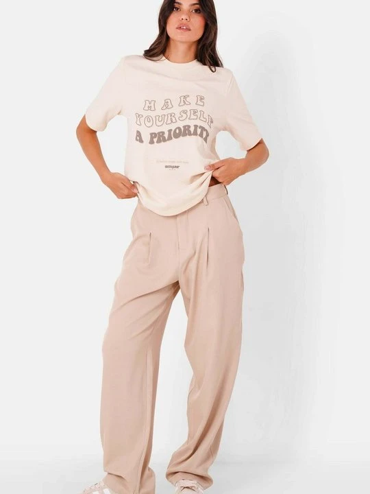Zdjęcie produktu T-shirt z nadrukiem Sixth June beżowy
