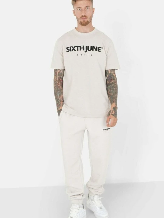 Zdjęcie produktu T-shirt z nadrukiem Sixth June beżowy