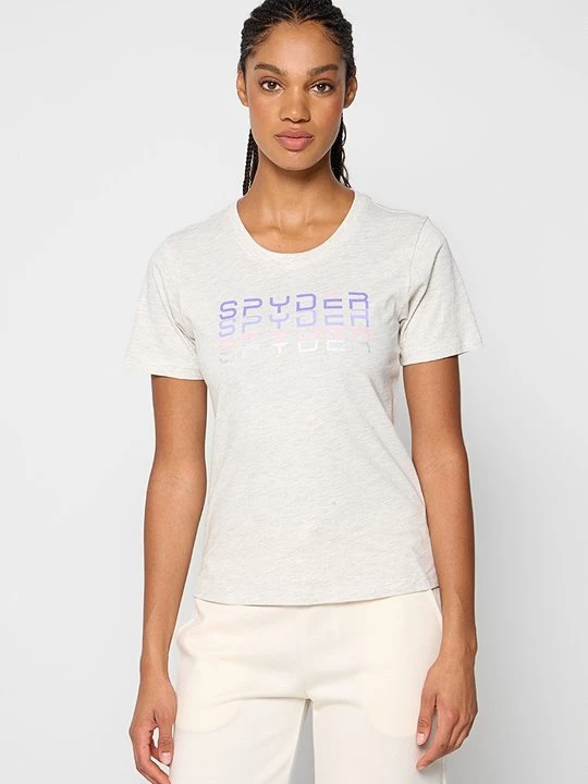 Zdjęcie produktu T-shirt z nadrukiem Spyder beżowy