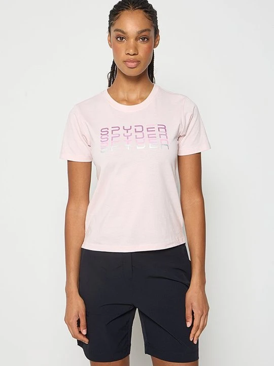 Zdjęcie produktu T-shirt z nadrukiem Spyder jasnoróżowy