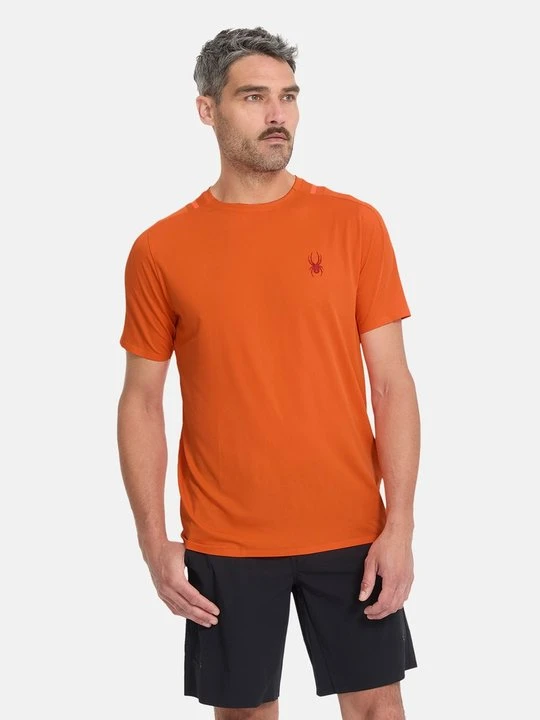 Zdjęcie produktu T-shirt z nadrukiem Spyder pomarańczowy