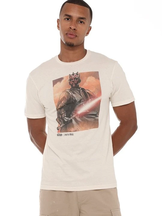 Zdjęcie produktu T-shirt z nadrukiem Star Wars mleczny