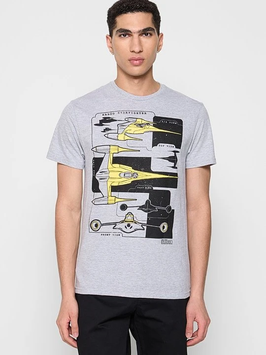 Zdjęcie produktu T-shirt z nadrukiem Star Wars szary