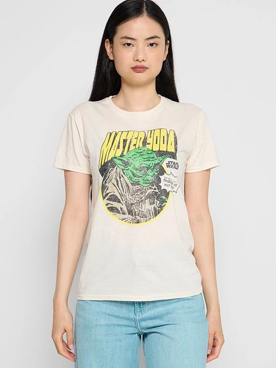 Zdjęcie produktu T-shirt z nadrukiem Star Wars beżowy