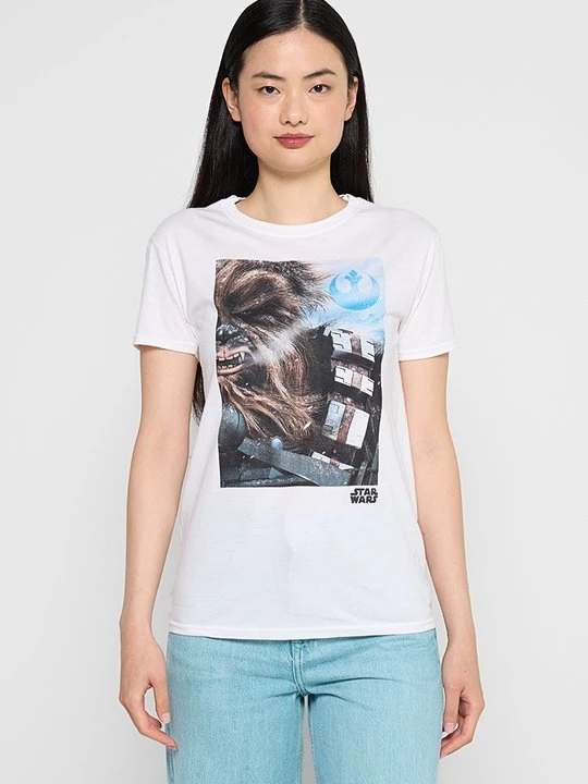 Zdjęcie produktu T-shirt z nadrukiem Star Wars biały