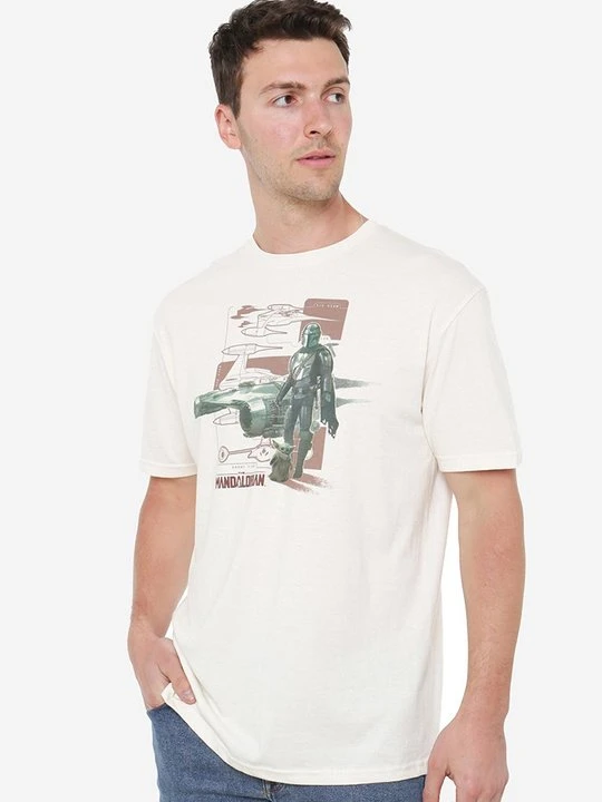 Zdjęcie produktu T-shirt z nadrukiem Star Wars beżowy