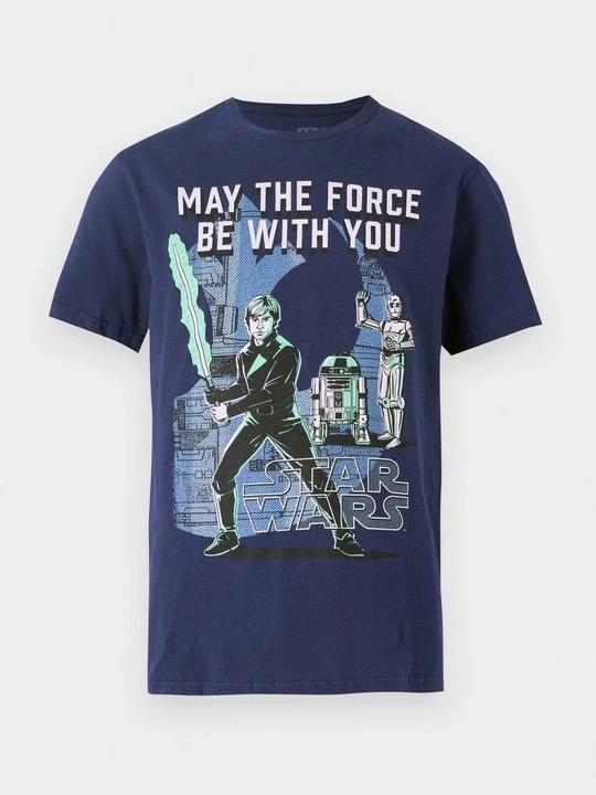 Zdjęcie produktu T-shirt z nadrukiem Star Wars granatowy