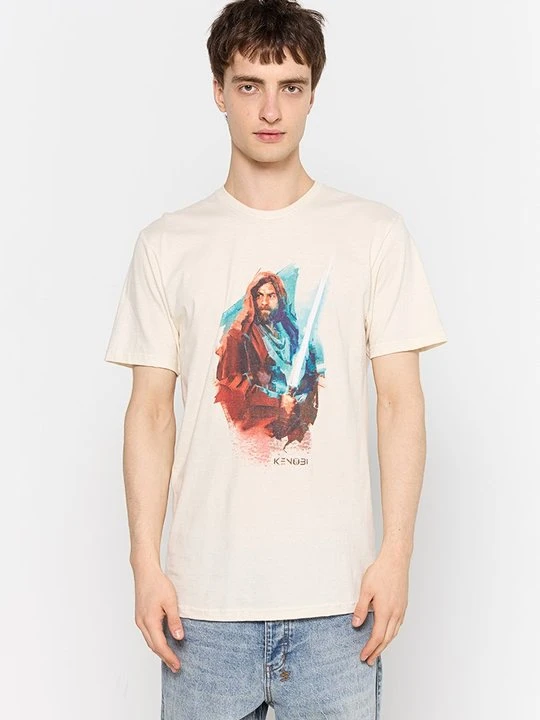 Zdjęcie produktu T-shirt z nadrukiem Star Wars beżowy