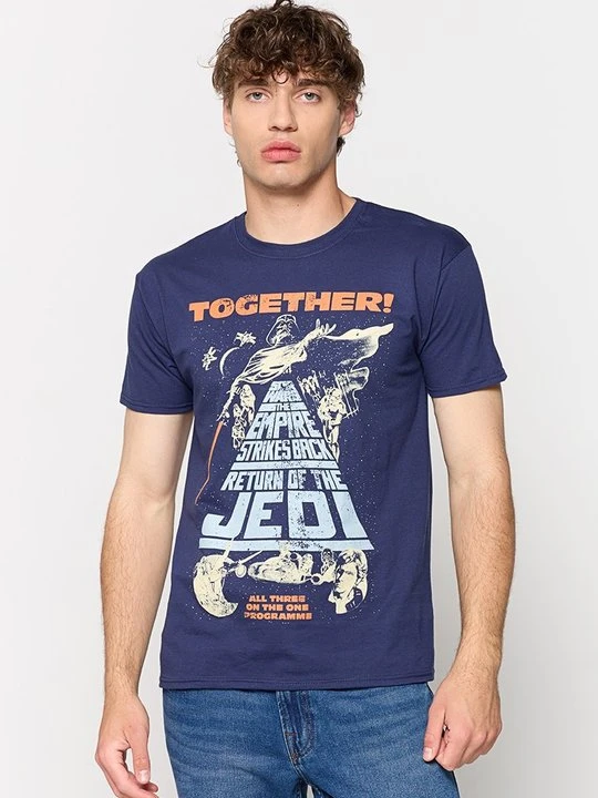 Zdjęcie produktu T-shirt z nadrukiem Star Wars granatowy