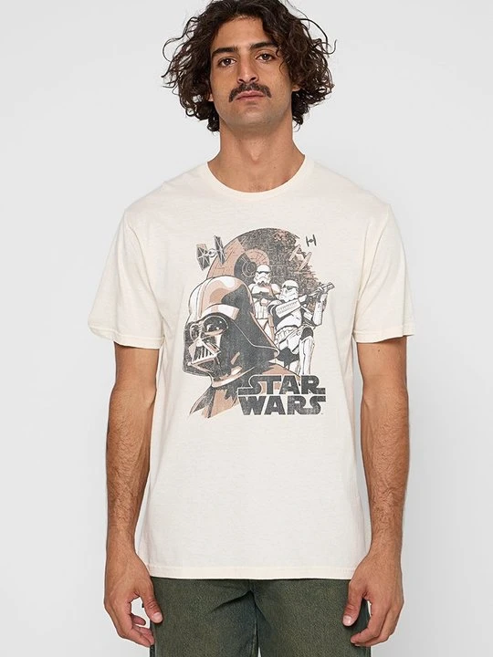 Zdjęcie produktu T-shirt z nadrukiem Star Wars beżowy