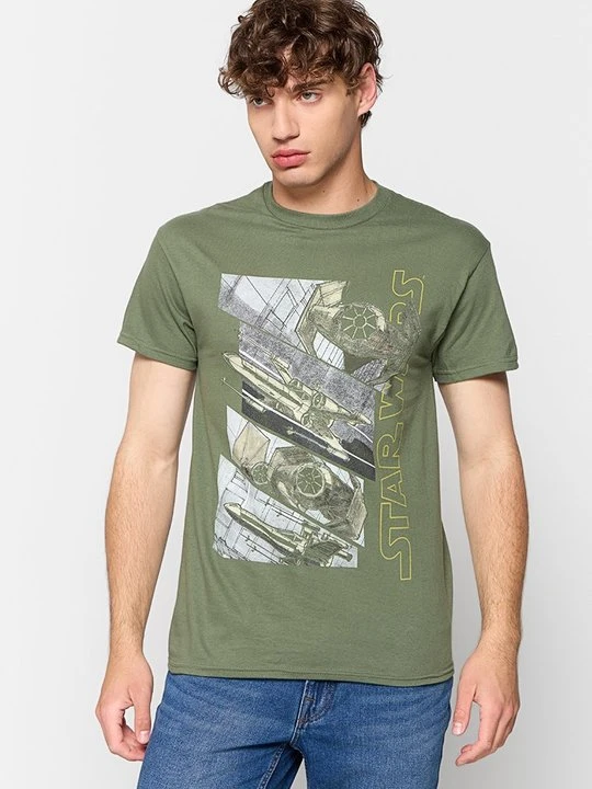 Zdjęcie produktu T-shirt z nadrukiem Star Wars zielony
