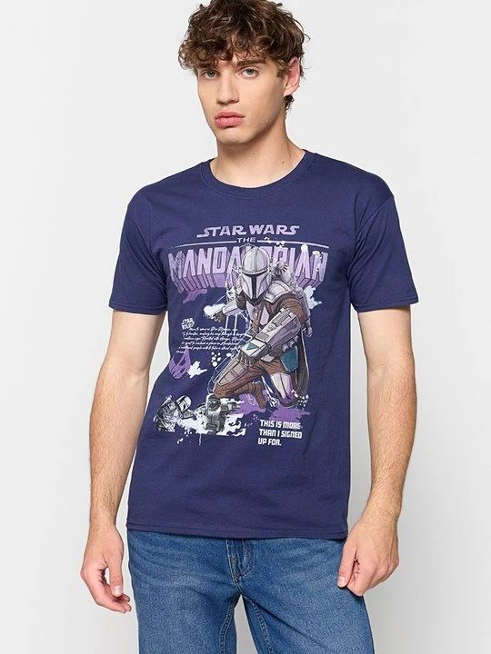 Zdjęcie produktu T-shirt z nadrukiem Star Wars granatowy