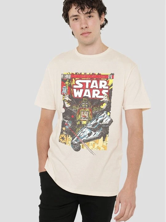 Zdjęcie produktu T-shirt z nadrukiem Star Wars beżowy