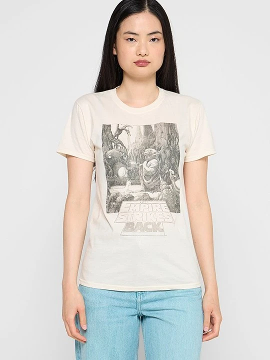 Zdjęcie produktu T-shirt z nadrukiem Star Wars beżowy