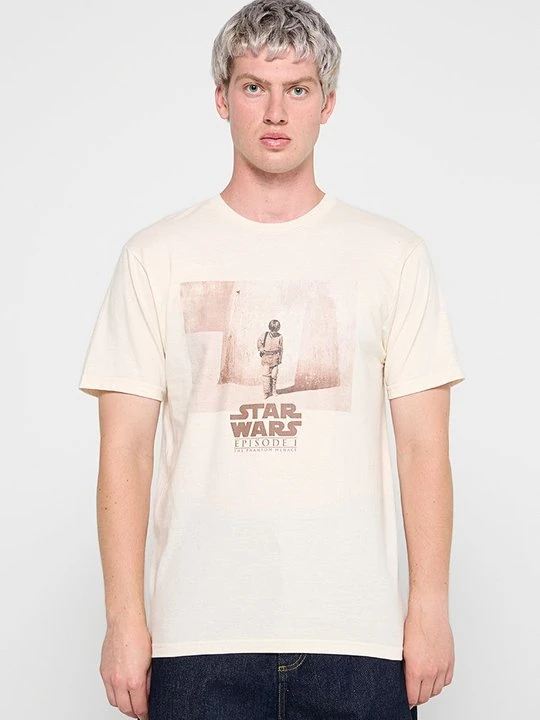 Zdjęcie produktu T-shirt z nadrukiem Star Wars mleczny